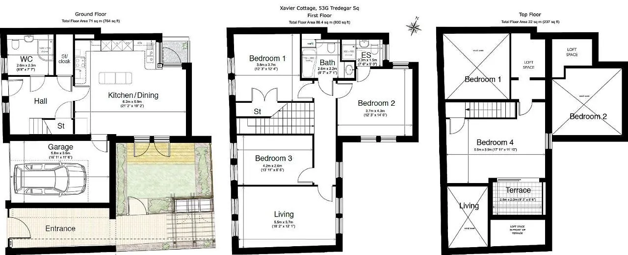 3 Benbow Mews Appartement Londen