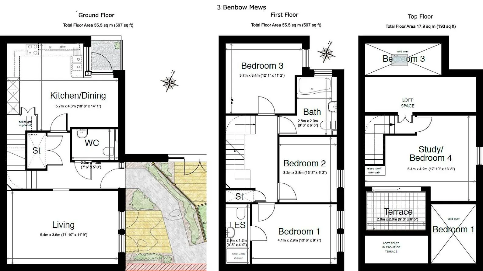 3 Benbow Mews Appartement Londen